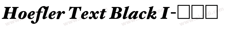 Hoefler Text Black I字体转换